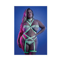 Fantasy Lingerie Glow Night Vision Glow-in-the-dark Lace Strappy Teddy White Queen Size