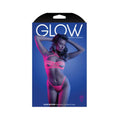 Fantasy Lingerie Glow Slow Motion Peek-a-boo Bra & Panty Neon Pink L/xl