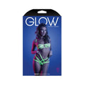 Fantasy Lingerie Glow Mirage Bandage Bra & Panty Neon Lemon M/l