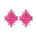 Fantasy Lingerie Glow-in-the-dark Crystal 1 Pair Jeweled Pasties Neon Pink O/s