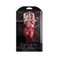 Fantasy Lingerie Sheer Unforgettable Cut-out Bodystocking Red Queen Size