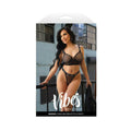 Fantasy Lingerie Vibes Baddie Longline Mesh Bralette & Panty M/l