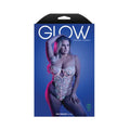 Fantasy Lingerie Glow Daydream Strappy Glow-in-the-dark Embroidered Mesh Teddy Queen Size
