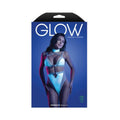 Fantasy Lingerie Glow Prismatic Iridescent Glow-in-the-dark Cut-out Harness Bodysuit M/l