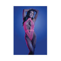 Glow Knockout Fishnet Teddy W/detachable Thong - Neon Pink M/l