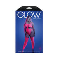 Fantasy Lingerie Glow Wavelength Uv Reactive Rhinestone Fishnet Cut-out Teddy Bodystocking Queen Siz