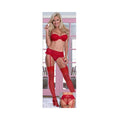 Magic Silk Valentina Bra Garter & Panty Red L/xl