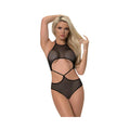 Magic Silk Forever Mesh Crotchless Underboob Teddy With Split Back Black L/xl