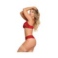 Magic Silk Sugar & Spice Peek-a-boo Bra & Panty Set Red Queen
