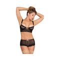 Magic Silk Passion Point Demi Bra & Split-crotch Short Black S/m