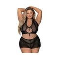 Magic Silk Modern Romance Haltr & Tap Panty Black Queen Size