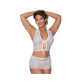 Magic Silk Modern Romance Haltr & Tap Panty White L/xl