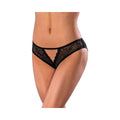 Magic Silk Soft Petals Crotchless Panty Black L/xl