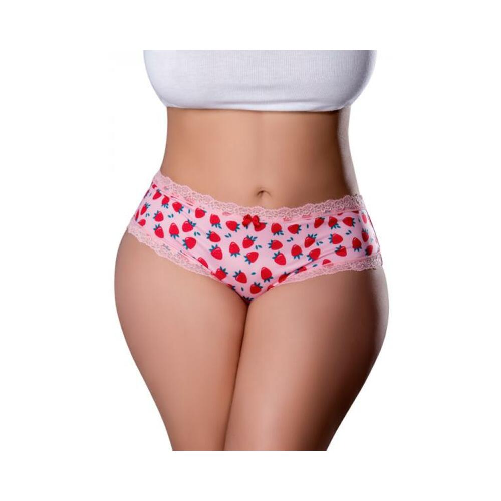 Magic Silk Sweet Treats Boy Short With Lube Strawberry Queen Size