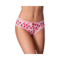 Sweet Treats Crotchless Boy Short W/wicked Sensual Care Strawberry Lube - Pink S/m