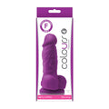 Colours Pleasures 4 Dong w/Balls & Suction Cup - Purple