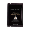 Wicked Aqua Water Based Lubricant 3ml Packet Mocha Java