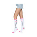 Pussycat Knee Highs Os White/pink