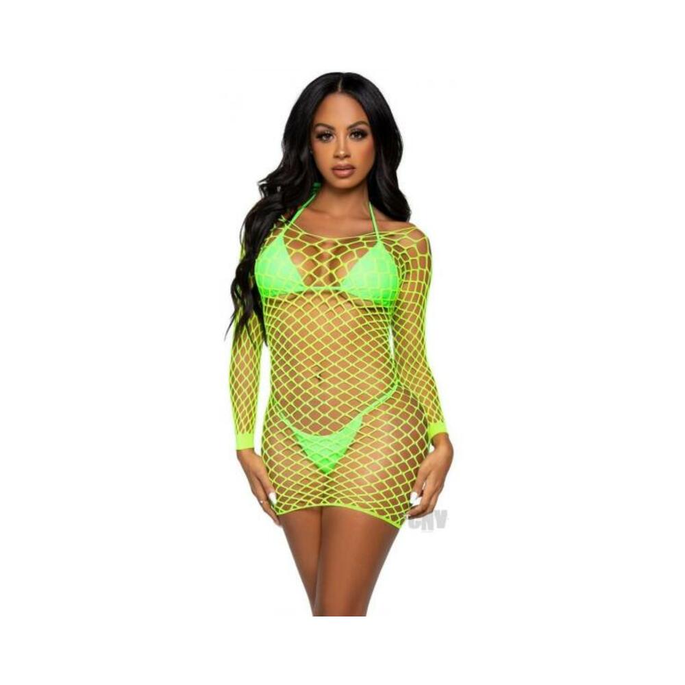 Supreme Long Sleeve Mini Dress Os Grn