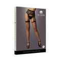 Shots Le Desir Striped Fishnet Garterbelt Black O/s