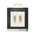 Ouch Magnetic Nipple Clamps - Diamond Bullet - Silver