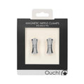 Ouch Magnetic Nipple Clamps - Balance Pin - Silver