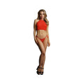 Shots Le Desir Festive Rhinestone Top And Thong Os Red