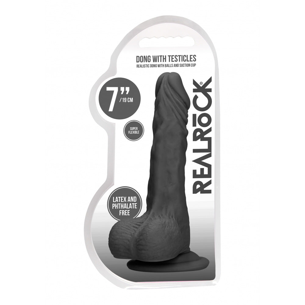 Realrock Dong With Testicles 7 Black