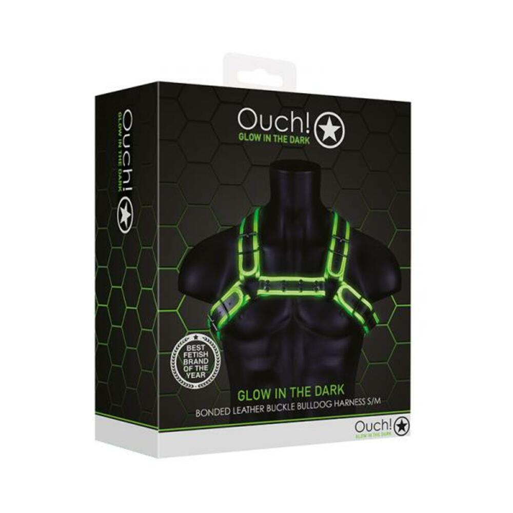 Ouch Buckle Bulldog Harness S/m Gitd
