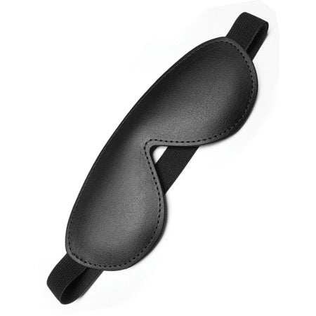 KL Bondage Basics Pad Leather Blindfo Bk