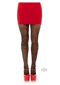 Spandex Dot Cherry Tights Os Blk
