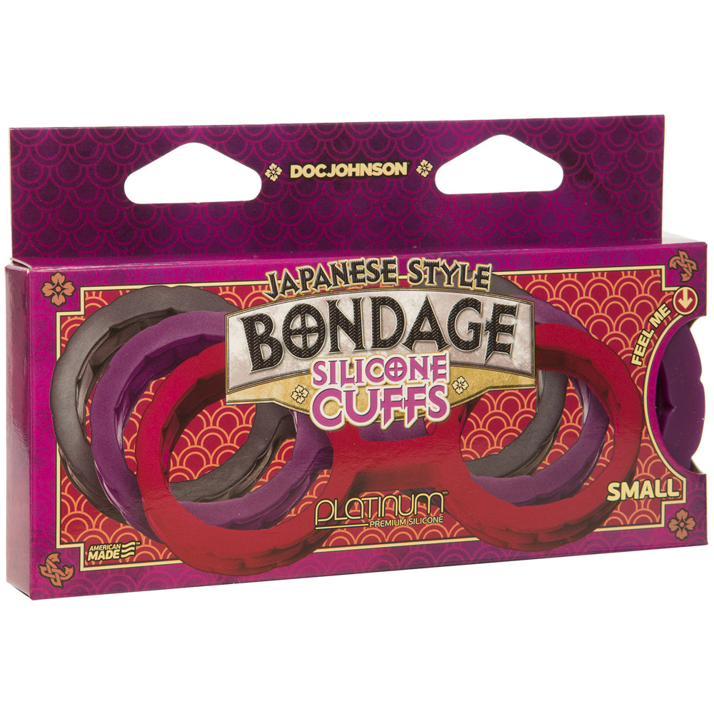 Japanese Bondage Silicone Cuffs Small - Purple