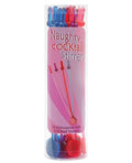 Naughty Cocktail Stirrers 16 Per Pack Assorted Colors