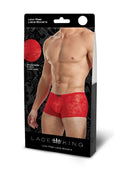 Lace King Lace Trunks M/l Red
