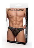 Banana Cabana Lace Nights Thong S/m Blk