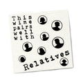 Twisted Wares Wine Pairs Well With Relatives Napkins 20-pack