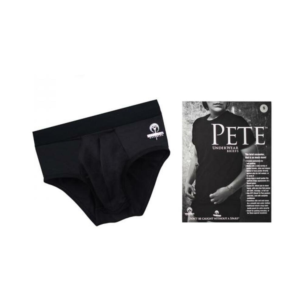 Spareparts Pete Briefs Nylon Packing Underwear Black Size Xl