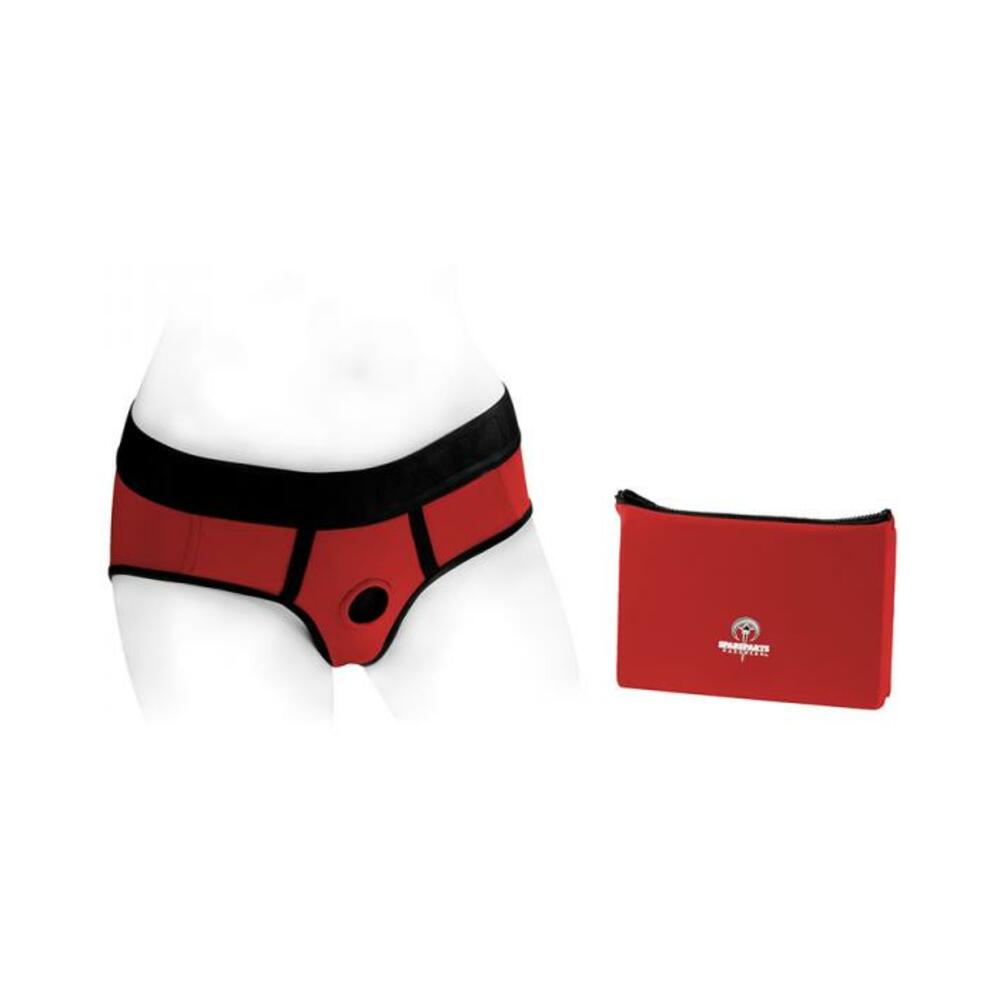 Spareparts Tomboi Nylon Briefs Harness Red/black Size 2xl
