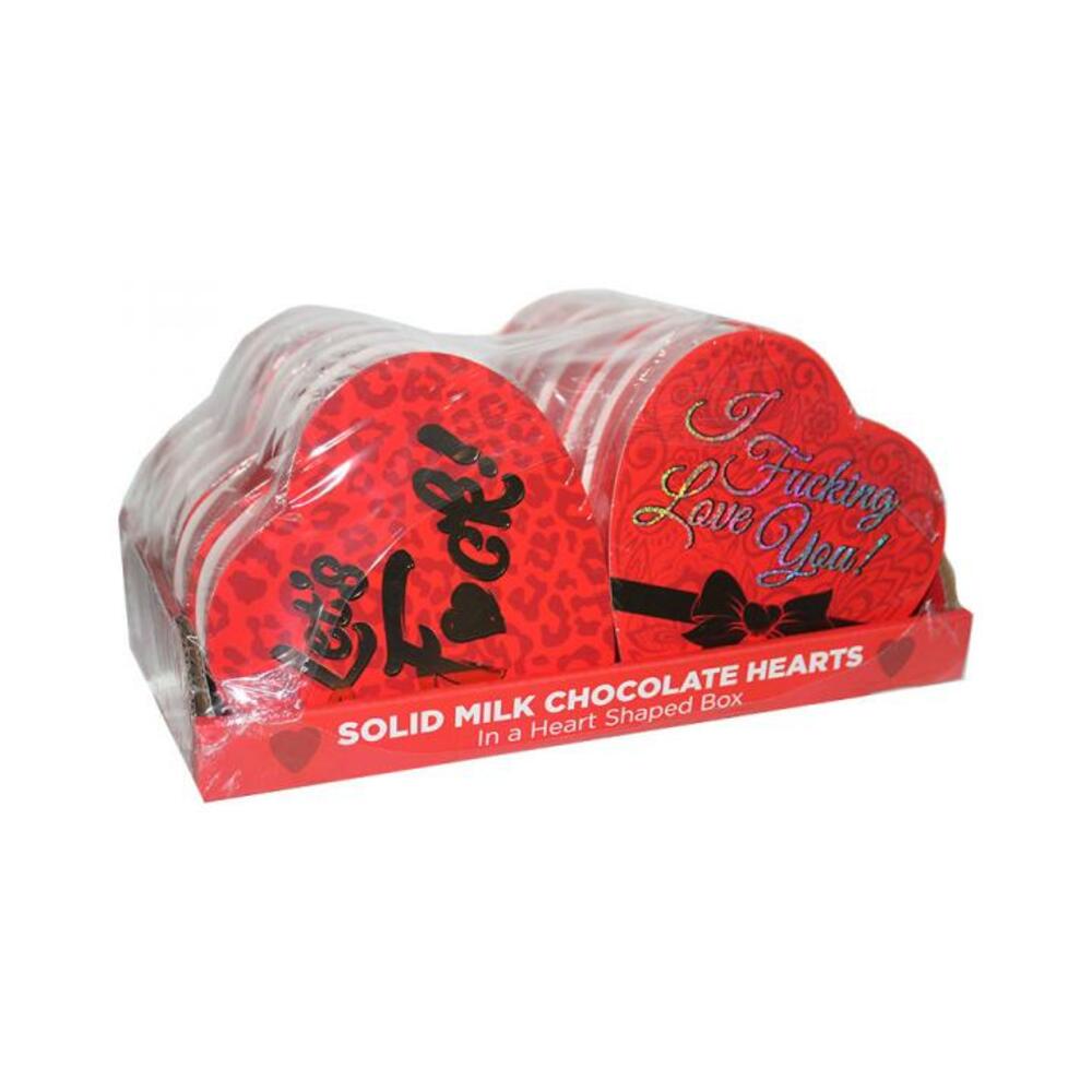 Heart Box Of Chocolates Display Of 12
