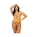 Elisabeth Unlined Underwire Embroidered Teddy - Yellow 1x