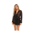 Provence Short Robe - Black L/xl