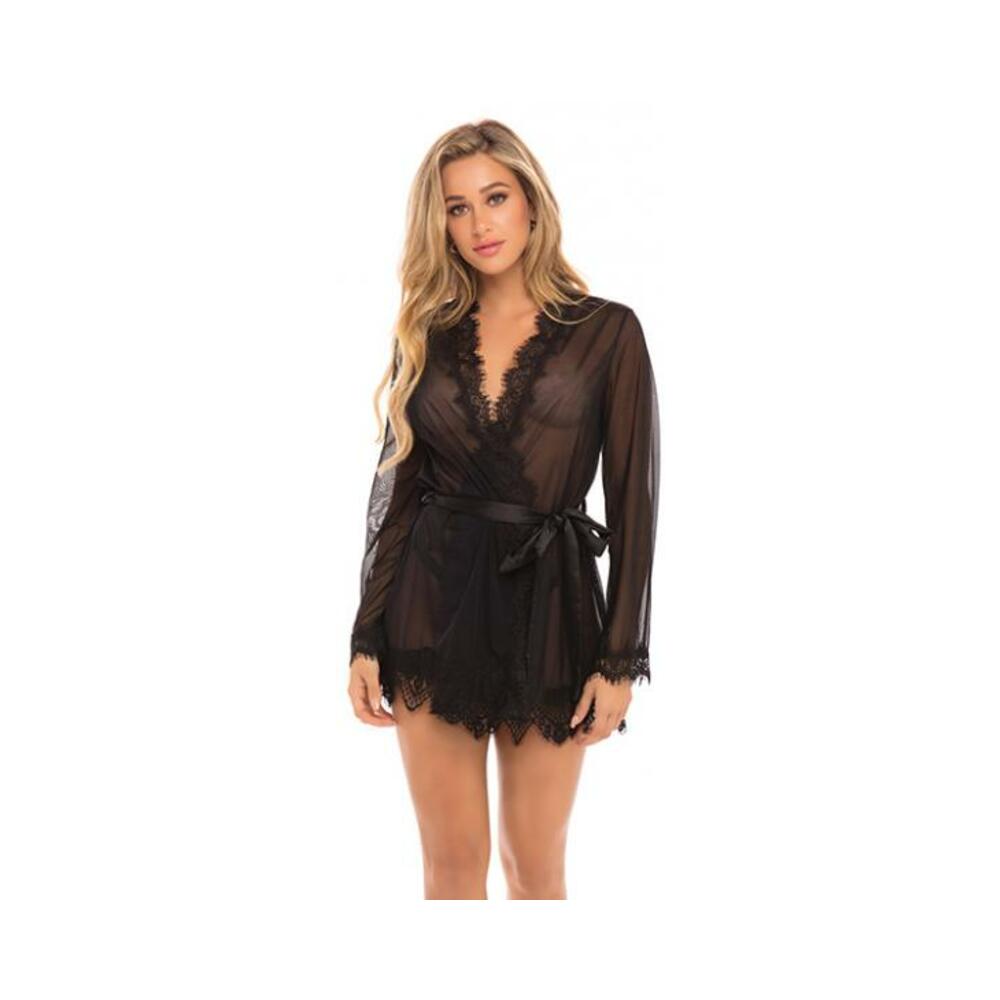 Provence Short Robe - Black S/m