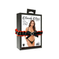 Barely Bare Demi Cup Bra & Thong Black O/s