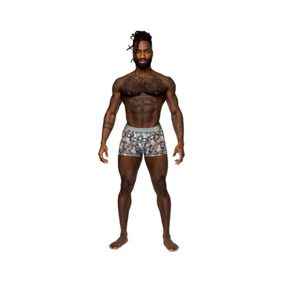 Male Power Sheer Prints Seamless Sheer Short Optical Xl
