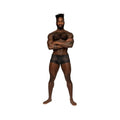 Male Power Sassy Lace Mini Short Sheer Pouch Black S