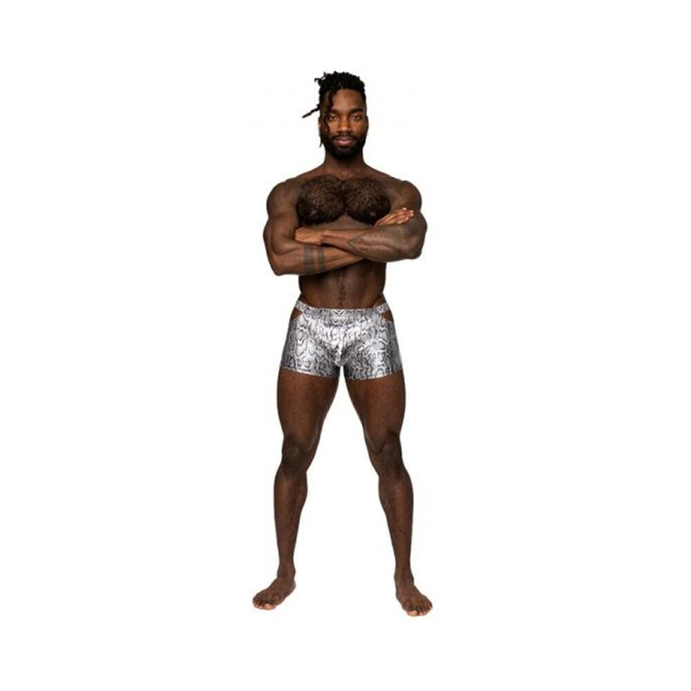 Male Power S'naked Pouch Short Silver/black L