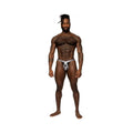 Male Power S'naked Criss Cross Thong Silver/black S/m