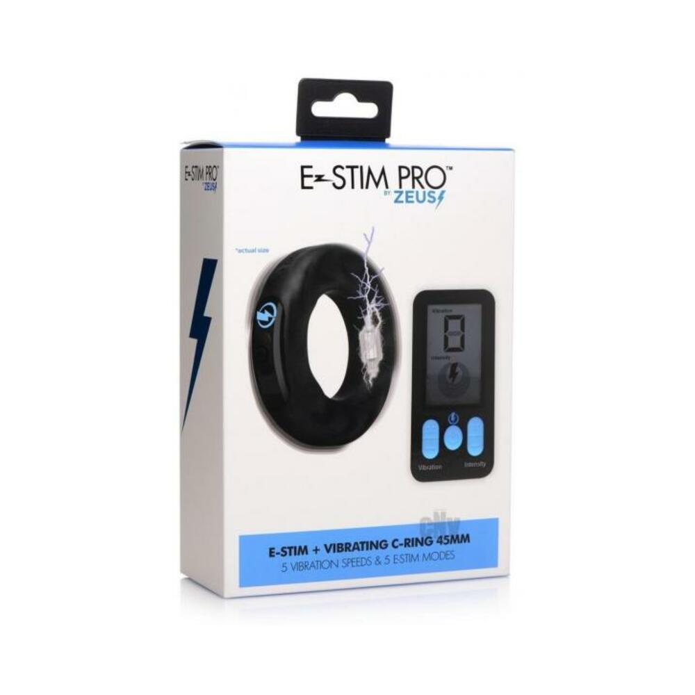 Zeus Vibe Estim Cockring W/remote 45mm
