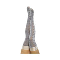 Kixies On Point Collection Par 4 Grey Argyle Thigh-high Stockings Size A