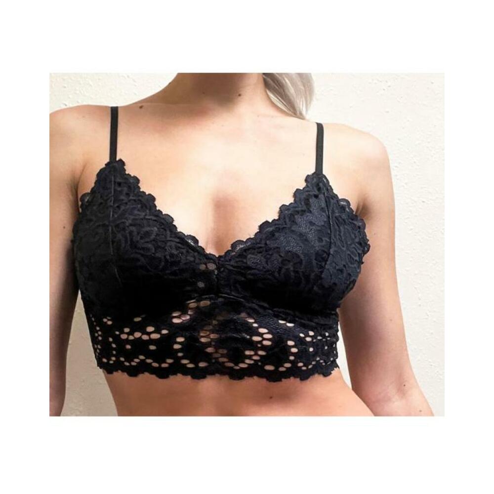 Kixies Lace Bralette Black Small Hanging
